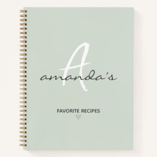 Elegant minimalistisch Bord groen recept Notitieboek
