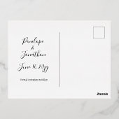 Elegant minimalistisch botanisch grasland Real Sil Folie Uitnodiging Briefkaart (Achterkant)