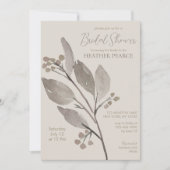 Elegant minimalistisch botanisch Vrijgezellenfeest Kaart (Voorkant)