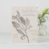 Elegant minimalistisch botanisch Vrijgezellenfeest Kaart (Staand voorkant)