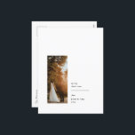 Elegant minimalistisch Briefkaart voor fotofeestda<br><div class="desc">Dit prachtig eenvoudige vakantiebriefkaart is voorzien van één foto en volledig aanpasbare tekst. Gelieve te berichten met om het even welke ontwerpverzoeken (b.v.,  andere kleuren,  extra foto's met het backerbericht,  enz.). Bedankt om mijn Zazzle winkel te bezoeken!</div>