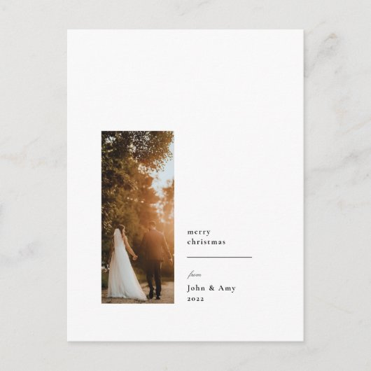 Elegant minimalistisch Briefkaart voor fotofeestda (Voorkant)