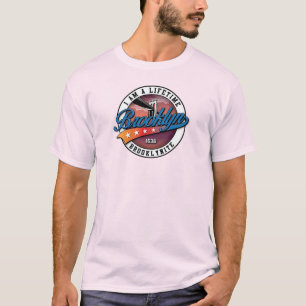 Elegant Minimalistisch Brooklyn Logo-ontwerp Bleek T-shirt