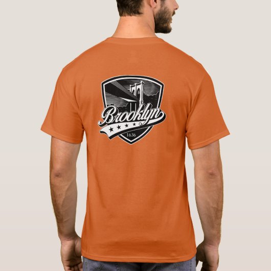 Elegant Minimalistisch Brooklyn Logo Ontwerp T-shirt (Achterkant)