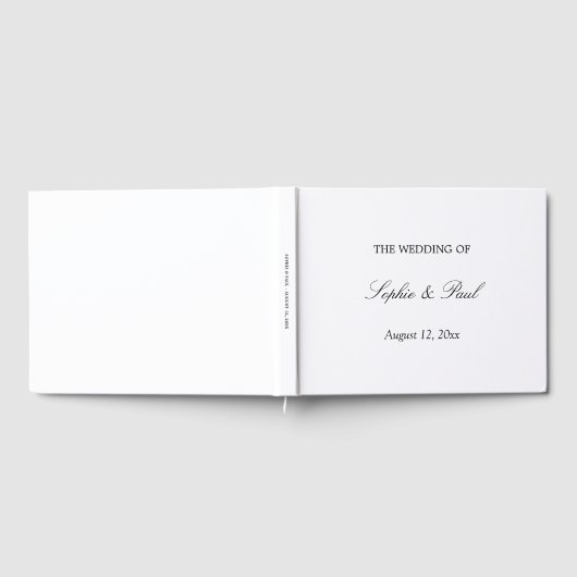 Elegant minimalistisch bruiloft gastenboek (Volledig)