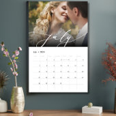 Elegant minimalistisch bruiloft modern fotoscript kalender