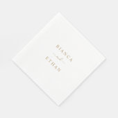 Elegant minimalistisch bruiloft Napkin Servet (Hoek)