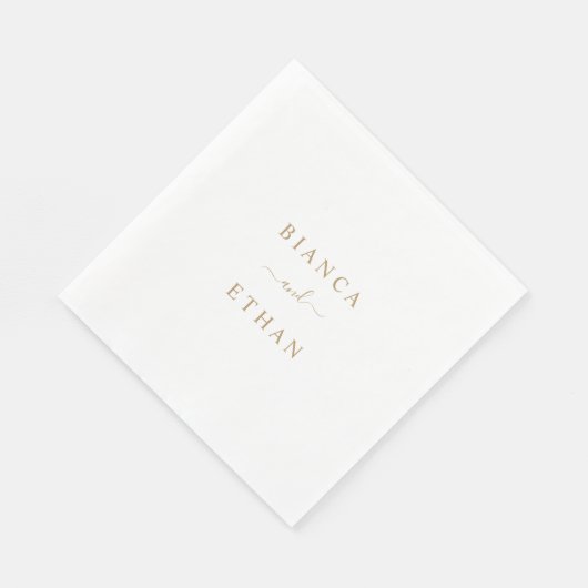 Elegant minimalistisch bruiloft Napkin Servet (Hoek)