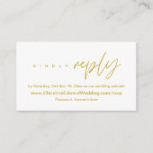 Elegant, minimalistisch, bruiloft online RSVP-behu Informatiekaartje (Voorkant)