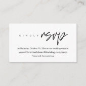 Elegant, minimalistisch, bruiloft online RSVP-behu Informatiekaartje (Voorkant)