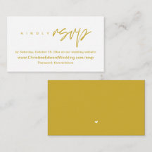 Elegant, minimalistisch, bruiloft online RSVP-behu