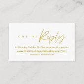 Elegant, minimalistisch, bruiloft online RSVP-behu Informatiekaartje (Voorkant)