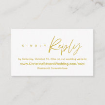 Elegant, minimalistisch, bruiloft online RSVP-behu