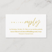 Elegant, minimalistisch, bruiloft online RSVP-behu Informatiekaartje (Voorkant)