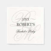 Elegant Minimalistisch Bruiloftsgeschenk met Monog Servet (Voorkant)