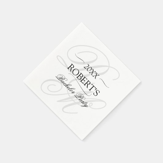 Elegant Minimalistisch Bruiloftsgeschenk met Monog Servet (Hoek)