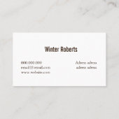 Elegant minimalistisch bruin hout visitekaartje (Achterkant)