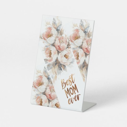 Elegant minimalistisch cadeau voor Moederdag Reclamebord Met Voetstuk (Voorkant)