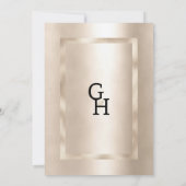 Elegant minimalistisch champagnegoud Save the Date Kaart (Achterkant)