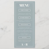 Elegant minimalistisch chique huwelijksmenu menu (Voorkant)