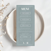 Elegant minimalistisch chique huwelijksmenu menu