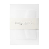 Elegant minimalistisch Cream Beige Wedding Suite Uitnodigingen Wikkel (Voorkant Voorbeeld)
