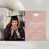 Elegant minimalistisch custom foto Afstuderen Kaart