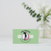 Elegant minimalistisch dames golfontwerp visitekaartje (Staand voorkant)