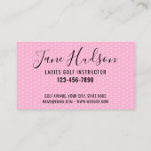 Elegant minimalistisch dames golfontwerp visitekaartje (Achterkant)