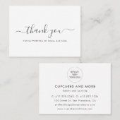 Elegant minimalistisch dank u Visitekaartje (Voorkant / Achterkant)
