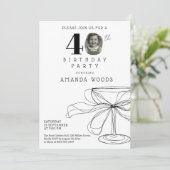 Elegant minimalistisch design 40ste verjaardagsfee kaart (Staand voorkant)