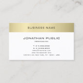 Elegant minimalistisch design Gold look Plain Tren Visitekaartje (Voorkant)