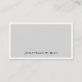 Elegant minimalistisch design grijs wit moderne lu visitekaartje (Voorkant)