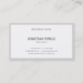 Elegant minimalistisch design modern, eenvoudig gr visitekaartje (Achterkant)