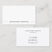 Elegant minimalistisch design Moderne, eenvoudige  Visitekaartje (Voorkant / Achterkant)