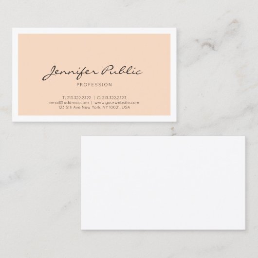 Elegant minimalistisch design Professional Modern Visitekaartje (Voorkant / Achterkant)