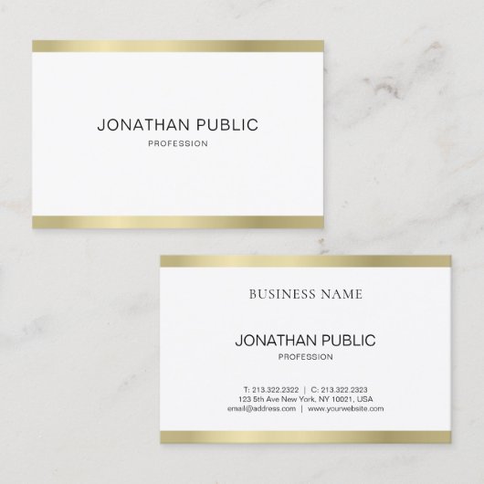Elegant Minimalistisch design Professional-platfor Visitekaartje (Voorkant / Achterkant)