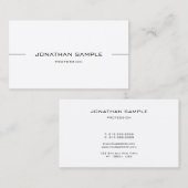 Elegant minimalistisch design Smart Modern Plain Visitekaartje (Voorkant / Achterkant)