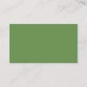Elegant minimalistisch design Trendy Green Plain Visitekaartje (Achterkant)