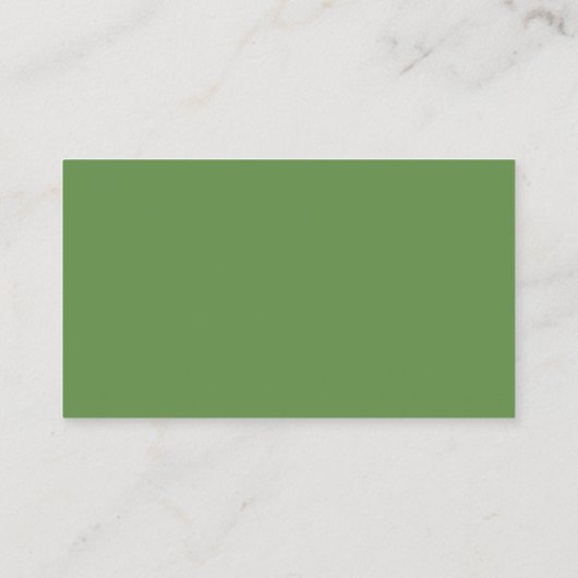 Elegant minimalistisch design Trendy Green Plain Visitekaartje (Achterkant)