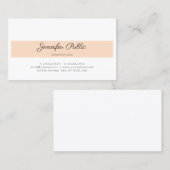 Elegant minimalistisch design Trendy Modern Plain Visitekaartje (Voorkant / Achterkant)