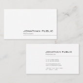 Elegant minimalistisch design Trendy Plain Modern Visitekaartje (Voorkant / Achterkant)