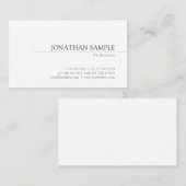 Elegant minimalistisch design Trendy Plain Modern Visitekaartje (Voorkant / Achterkant)