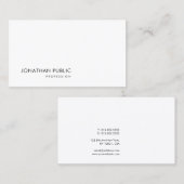 Elegant minimalistisch design — witte, moderne Sja Visitekaartje (Voorkant / Achterkant)