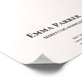 Elegant minimalistisch digitaal Visitekaartje Poster (Hoek)