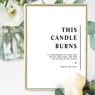 Elegant Minimalistisch Dit Kaars Brandt Huwelijk B Poster