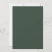 Elegant minimalistisch donkergroen kaart (Achterkant)