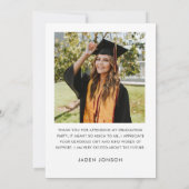 Elegant minimalistisch eenvoudig Afstuderen 2 foto Bedankkaart (Achterkant)