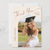 Elegant minimalistisch eenvoudig Afstuderen 5 foto Bedankkaart (Voorkant)