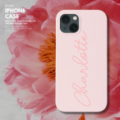 Elegant Minimalistisch Eenvoudig Blush Script Mono Case-Mate iPhone Case